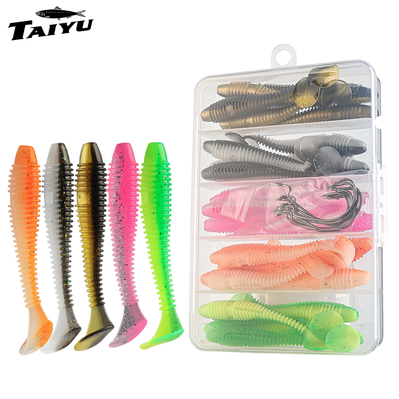 Fishing Lure Soft Plastic - TAIYU Set di 25/35 Esche Morbide